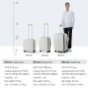 Carry-ons Mixi 2023 Nowi mężczyźni 18 '' 20'''Acarry na walizce aluminiowej ramy przedniej kieszonkową laptopa 100% PC TSA Lock Spinner Wheels