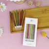 Birthday Party Candle Wedding Handmade Cake Decoration Pencil Golden Paraffin Supplies DIY Bake Boy Girl Home Decorations 6pcs/box s