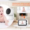 監視wouwon baby monitor babyphone videowifi baby camera bebe hd 5 inch lcd双方向のトークPTZララビーの贈り物