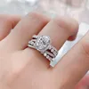 Cluster Rings NKHOG Real 3CT Oval Moissanite S925 Silver Ring Women Plated Au750 Sparkling Diamond Wedding Band No Fade Fine Jewelry GRA