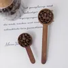 Forks kleine mini houten ronde thee koffie zout lepel zwarte walnoot beuk huishouden diy keuken koken