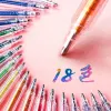 Pens 18 COLORS Highlighter Key Marking Pen Large Capacity Children's Flash Pen Quicksand Shiny Gel Pen Student's Hand Account Pen