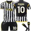 Soccer sets / survêtements Contuies 2324 Juventus Home Jersey Set No. 9 Hovic 22 Di Maria 10 Borgba 7 Chiesa