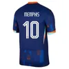 24 Nederländerna 2024 25 Memphis Soccer Jersey Holland Jong Virgil Ake Klaassen XXXL 4XL de Ligt Men Kids Kit Set Dutch Pre Match Training Football Shirt