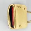 Exquise Gold Purse Luxury Designer Handtassen Hoogwaardige driehoek Pearl Bag Kleur Contrast Avondtassen 240418