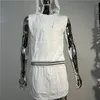 Kvinnors golfklänning set Summer Hooded Ladies T -shirt kjol bär ärmlös väst väst 3xl 240417