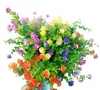 Decorative Flowers Artificial Camellia Plastic Flower Gypsophila Rose Handle Bouquet Seven-Forked Eucalyptus