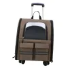 Bags Cat Trolley Case Backpack Kennel Pet Rolling Carrier for Puppy Transport