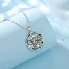 Necklaces Eudora 925 Sterling Silver Triple Moon Goddess Necklace Natural Abalone Hecate Amulet Pendant Personality Jewelry Gift for Women