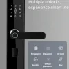 Kontroll 2023New Black Electronic Smart Door Lock med biometriskt fingeravtryck / IC -kort / lösenord / Key Unlock / USB Emergency Charge