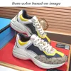 Luxury Casual Designer Shoes Gucci Rhyton Sneakers Red Blue Pink Black Beige Ebony Chunky Vintage Distressed Ivory【code ：L】Platform Trainers