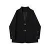 Costumes de femmes Fashion Lazy Style Suit Blazers Femmes Tops Summer Blazer Coat Korean Loose Casual High Street Black Vestes