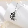 Pendants Eudora 925 Sterling Silver Moon Ejderha Neckalce Erkek Kadınların Güzel Kelt Knot Moon Dragon Kolye Kişilik Takı Hediyesi