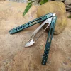 TheOne Orca Whale Butterfly Trainer Training Knife Sandwich Titanium Handle D2 Blade Rolice System Jilt Swinging Fool