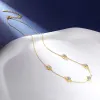 Ожерелья TBCYD 5 -миллиметровое пузырьковое колье Moissanite Certified Оригинальное 18 -километровое золото.