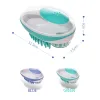 Verzorging Pet Dog Cat Badborstel 2in1 Pet Spa Massage Kam zachte siliconen Pet Douche Haar verzorging CMOB Hondenreinigingsgereedschap Pet Pet Supplies