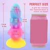 Zwfun Liquid Silicone Glow Monster Butt Plug pour les hommes et les femmes fantastiques Anal Sex Toys