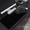 Podkładki gier Mousepads Linie geometryczne Mousepad Duży myszy Mata Duże biurko podkładki Nieśląbia gumowa podkładka czarna maty klawiatury zszyte