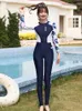 Women's Swimwear Rashguard Woman Long Sleeve Swimsuit For Women Lycra Surf One Piece Swimming Suit Snorkeling Surfing Beachwear