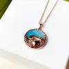 Colliers classiques Nouveaux colliers de bijoux de luxe pour femmes Constellations Turquoise Malachite Natural Gems Charms Anniversary Gift