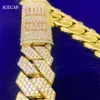 Costom16mm 10k Gold Cuban Link Chain Full Iced Out VVS Moisanite Diamond Pass Diamond Tester Hiphop Mens Miami Cuban Collier