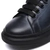 Casual Shoes Classic Herren-Kalb Leder Unisex handgefertigte Plattform-Ladungsanwälte Cowide Step-In Business Freizeit übergroße Frauen