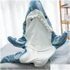 Filtar Cartoon Shark Slee Bag Pyjamas Office Tupplur