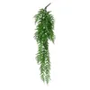 Dekorative Blumen künstliche grüne Pflanze für Wanddekoration gefälschte Gras Blätter Plastikhänge Hochzeitsbar Restaurant 30