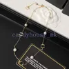 Nya stilar brev hänge designer halsband märke smycken lyxhalsband mode kvinnliga kristall pärla trendig personlighet clavikel kedja bröllop gåva