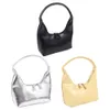 retro Casual Crescent Bag French Crescent Mo PU Leather Women Underarm Bag Korean Bag Female Handbag Shoulder D9VC#