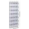 Bags 1pc Over The Door Shoe Organizer Hanging Closet Holder Hanger Storage Bag Rack With 24 Large Mesh Pockets