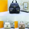 Book bags Backup Designer Luxury Backpack Designer Handbagjx Genuine Leather Women's Cute Backpack Letter Embossed Magnetic Buckle Flip Open fashion Bag New Models