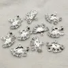 Colliers Nouvelles arrivages!17x21mm 100pcs Pendants de feuilles de charme en laiton pour collier fait à la main