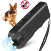 Repellents Ny ultraljudshund repeller handhållen skällande stopp husdjur tränare led flash attack hundar utomhus expeller anti hund bark husdjur leveranser