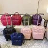 Borse per carry-on Women Trolley con sacchetti di imbarco delle ruote da viaggio staccabile Borse per bagagli in nylon zaini solidi borse per la spesa xa759zc