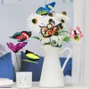 24pcSset Butterflies jardin jardier jardinière coloré fantaisiste papillons enjeux décoracion de décoration extérieure décoration de pots de fleurs 240409