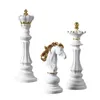 Chess Resin Ornaments Desk Decor Crafts King Queen Small Chess Statue Nordic Home Artwork Living Room Decoration Furnishings 240422