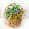 Decorative Flowers Artificial Camellia Plastic Flower Gypsophila Rose Handle Bouquet Seven-Forked Eucalyptus