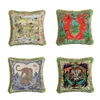 Covers Printed Deer Cushion Pillows Pattern Veet Pillowcase Lumbar Pillow Cover Tassel Edge Home Decoration