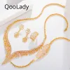 Brins qoolady exclusif Indian 585 Gold Color Design CZ Collier de fête de luxe Collier d'oreilles Bracelet Bracelet Bijoux Bijoux Z076