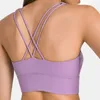Women Racerback Yoga Bra Striche Sport Schockdes Unterwäsche Abnehmbare Tassen Sexy Fitness Wireless atmungsaktiv