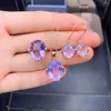 Boucles d'oreilles en peluche S925 Lavender Quartz Earrings 925 Engagement en argent sterling pour les bijoux pour femmes Gfit