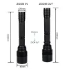 Scopes Super Bright Green Tactical Flashlight LED Lantern Zoomable Adjustable Focus Hunting Light Weapon Light for Outdoor