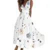 ПЛОСКАЯ ПЛОСКАЯ ШИФОН СЕЙСКОЕ цветочное принт для женщин летние элегантные богемные длинные платья Женская одежда Vestido юбка 240409