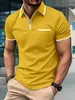 2023 Summer Mens Zipper Polo LOBS ABSESSIONNABLE CONSTRUCTION ABSBORBANT POCKET FIGTACE SAPIQUE DE HAUTE QUALITÉ 240418