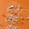 Collares Cabecillo de joyería de múltiples capas Collar Collar Collar Reloj Divisor Pequeño organizador de plástico transparente Cajas de transporte