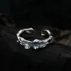 Anéis F.I.N.S Estilo coreano original S925 Sterling Silver Silver Ring RETRO ALD ALD GLAZE IRREGULAR ENÍNIMA RINGS FINE