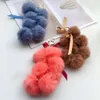 Wholesale Fruit Pom Grape Ball Faux Rabbit Fur Chain for Gift Bag Pendant Key Ornaments