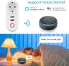 Plugs Smart plug wifi socket avec 2.1a chargeur USB EU Brazil FR 16A Tuya SmartLife App Remote Control Control Work avec Alexa Google Assistant