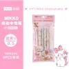 Stylos 6pcs authentique mignon mikko chat dessin animé gel stylo gel stylo rollerball stylo student 0,5 mm black signature stys papetery wholesale